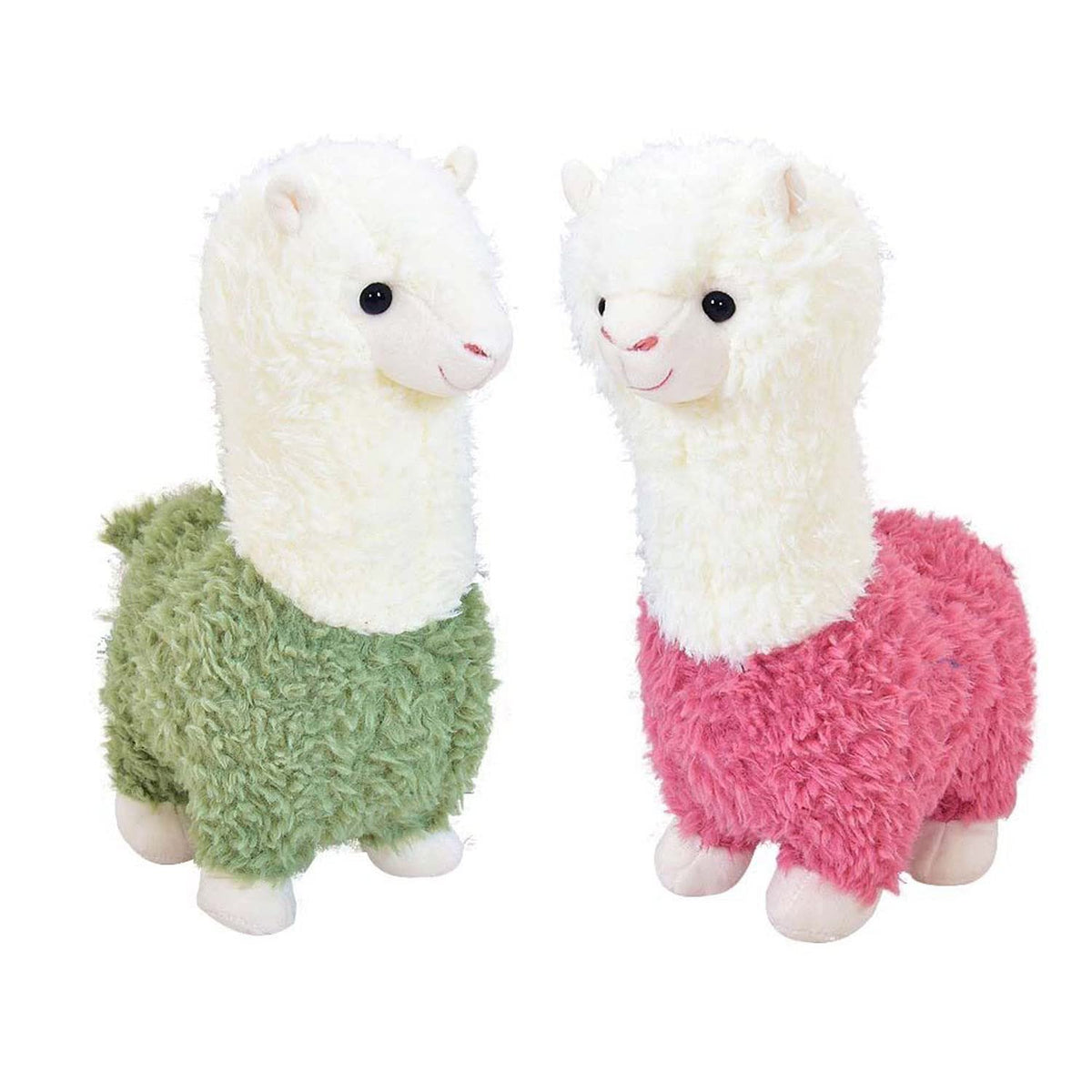 YUKOUQIAN Llama Stuffed Animal Plush - 9.8 Inch Alpaca Toy Set (2 Pieces)