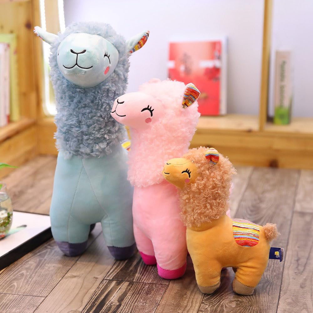 YUKOUQIAN Llama Stuffed Animal Plush Toy 10 Inch Pink Alpaca for Kids