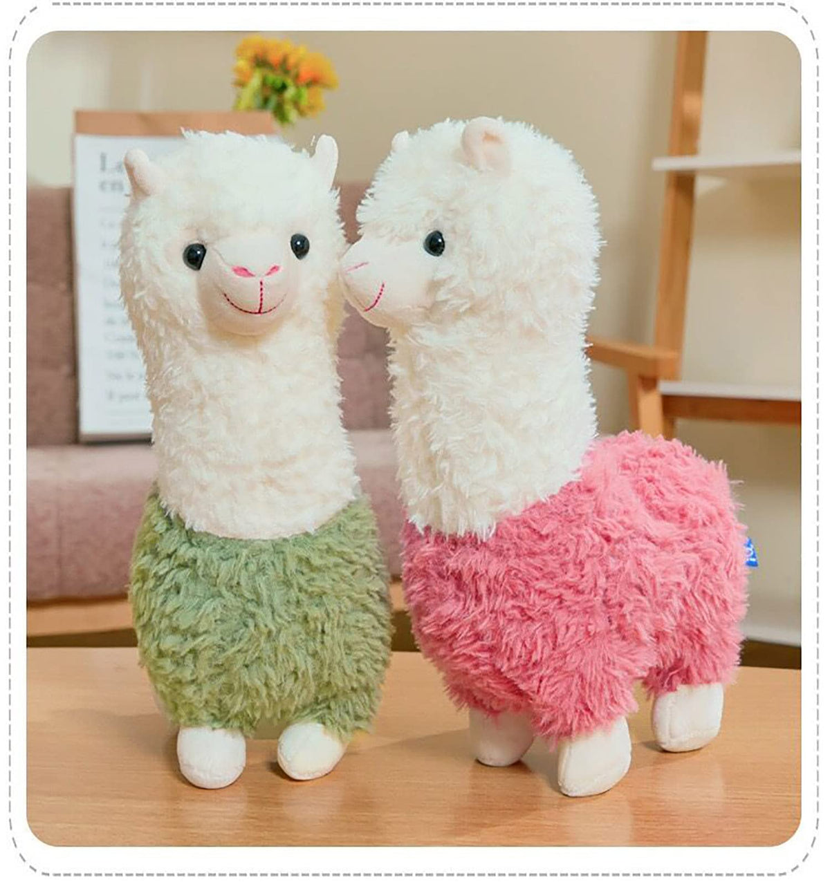 YUKOUQIAN Llama Stuffed Animal Plush - 9.8 Inch Alpaca Toy Set (2 Pieces)