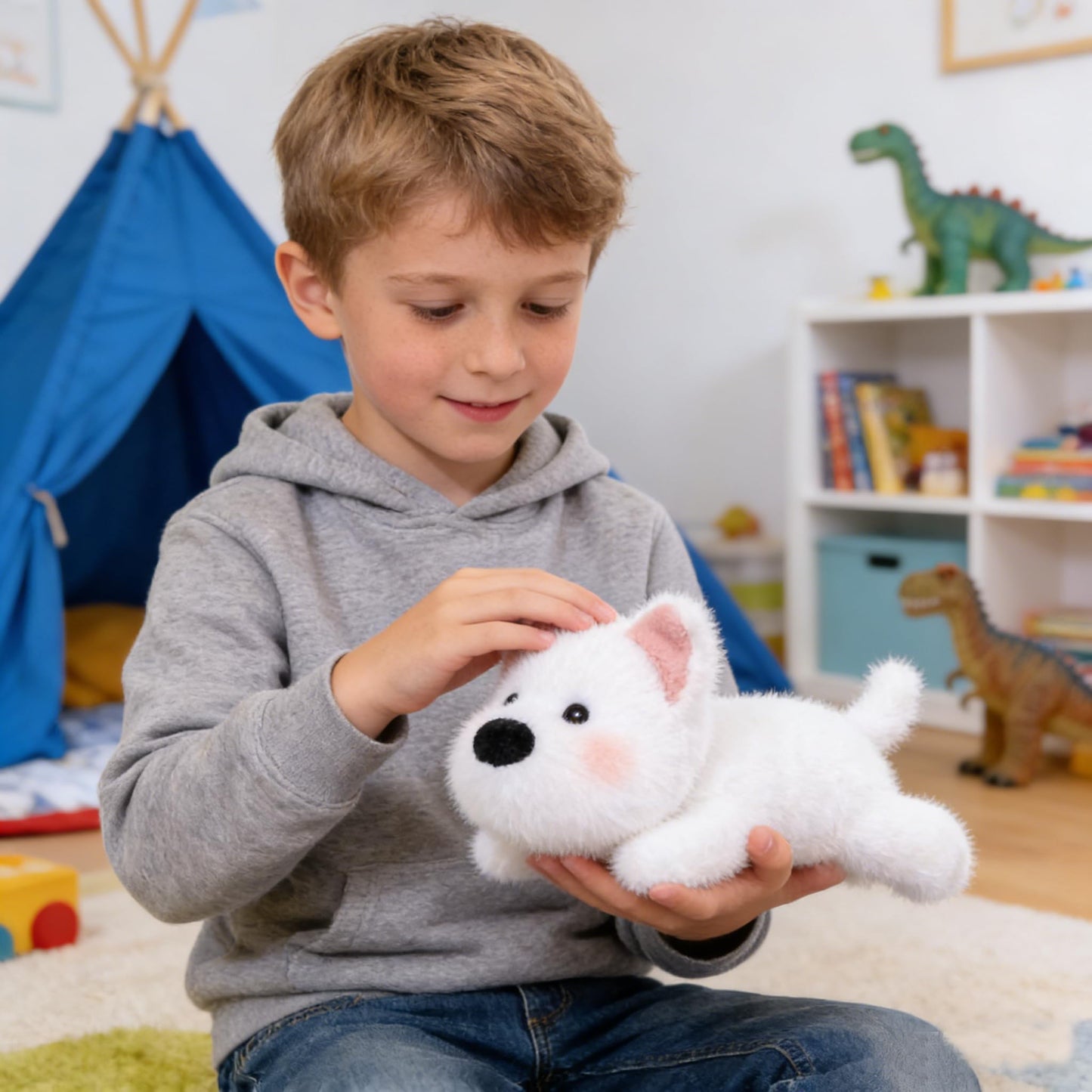 YUKOUQIAN 7-Inch Dog Stuffed Animal Plush – Soft Toy for Kids