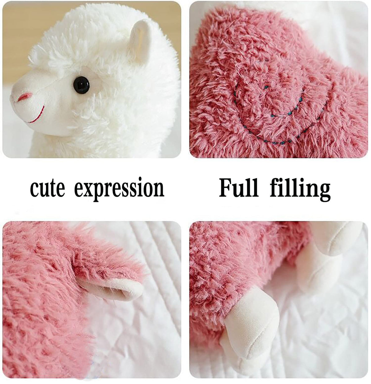 YUKOUQIAN Llama Stuffed Animal Plush - 9.8 Inch Alpaca Toy Set (2 Pieces)