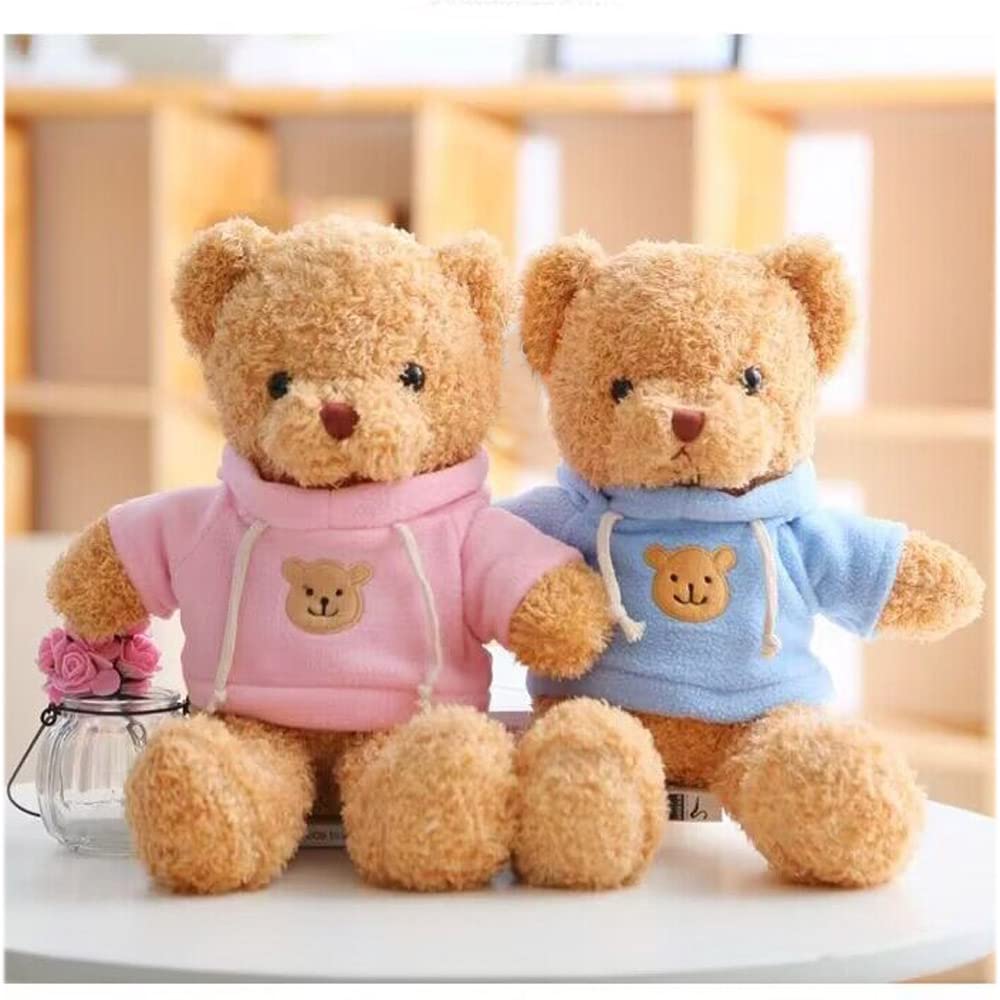 YUKOUQIAN Teddy Bear Plush 11.8-inch Pink Stuffed Animal – Cute Plush Toy for Girls & Boys