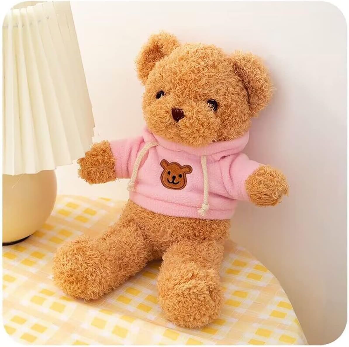 YUKOUQIAN 27-Inch Pink Teddy Bear Plush | Soft Stuffed Animal Gift for Kids