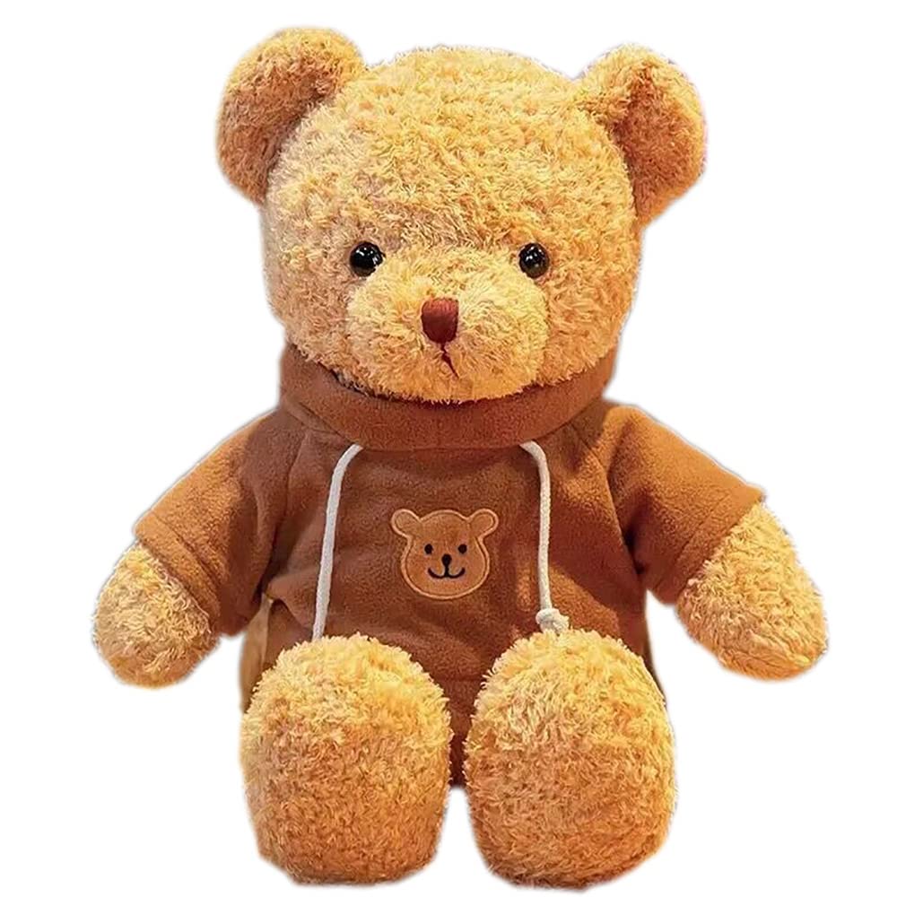 YUKOUQIAN Teddy Bear Plush 11.8-Inch – Soft Brown Stuffed Animal Gift for Kids
