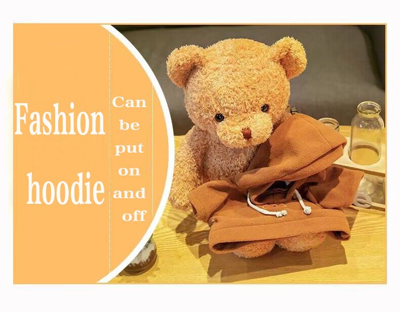 YUKOUQIAN Teddy Bear Plush 11.8-Inch – Soft Brown Stuffed Animal Gift for Kids