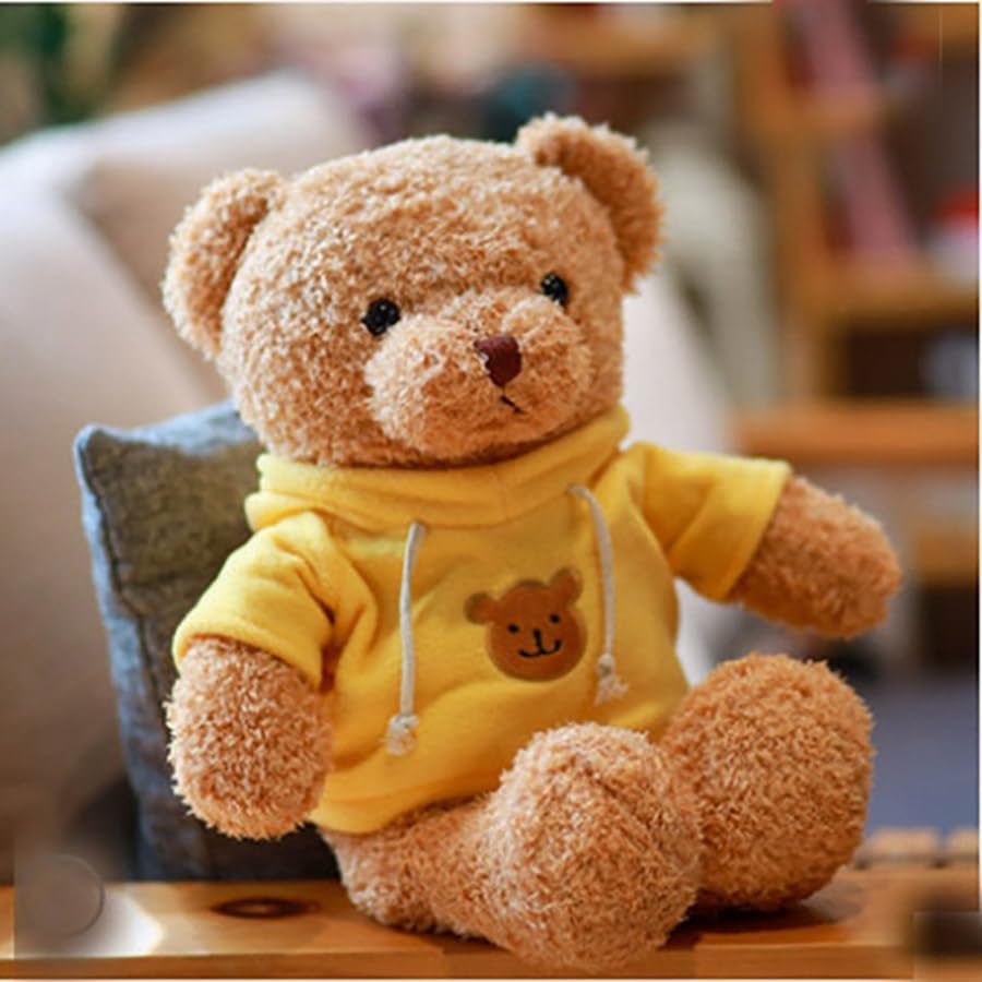 YUKOUQIAN 27-Inch Teddy Bear Plush Toy – Soft Yellow Bear for Kids, Gift