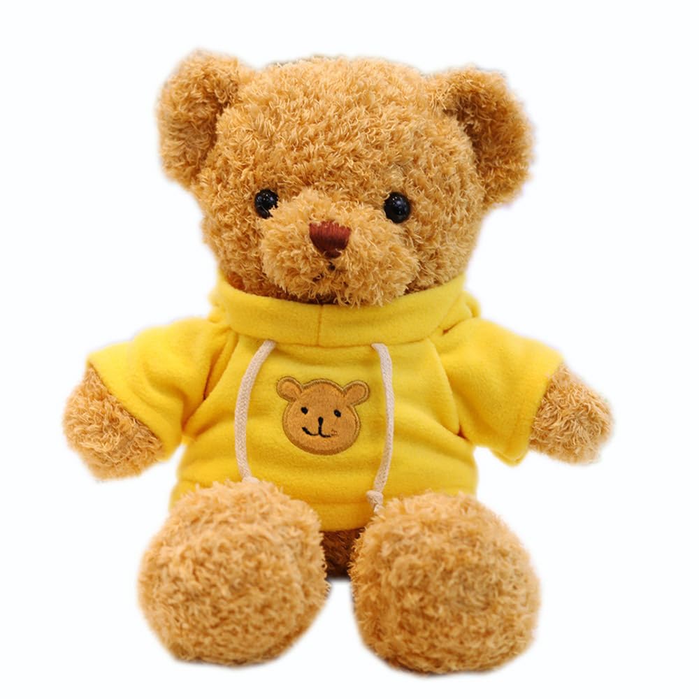 YUKOUQIAN Teddy Bear Plush Toy – 11.8 inch Yellow Stuffed Animal for Kids