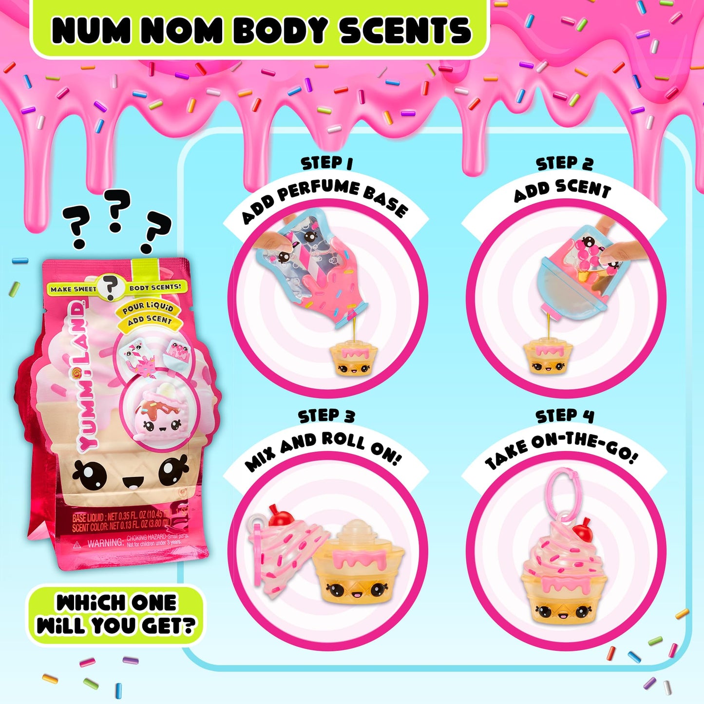 Yummiland Num Nom Body Scents – Mini Perfume Roller for Kids (Ages 4+)