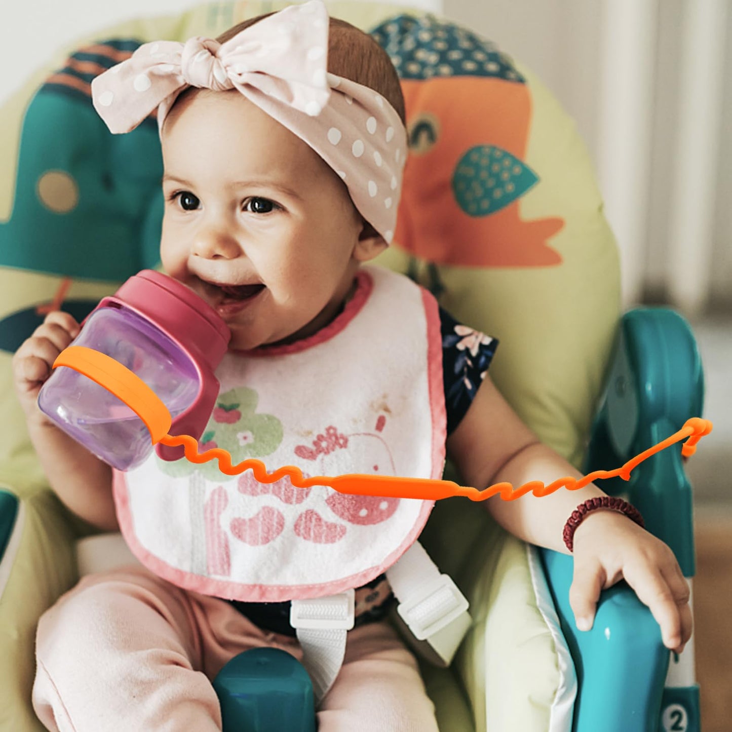 Yunaeduo Toy Straps for Baby – Silicone Stroller Straps, BPA Free, 5-Pack