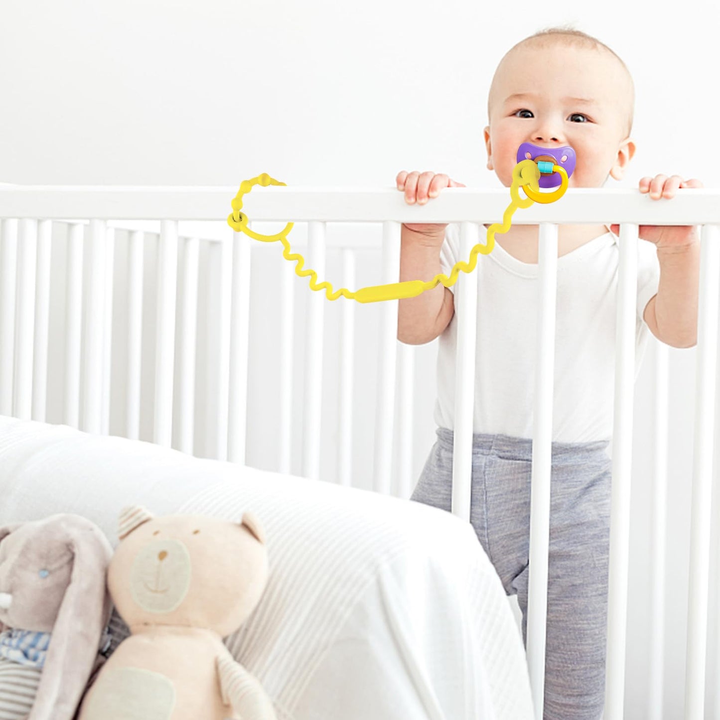 Yunaeduo Toy Straps for Baby – Silicone Stroller Straps, BPA Free, 5-Pack