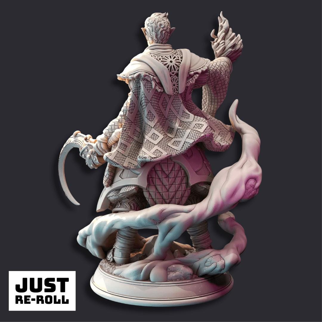 Yunas Ecklinse Agent of Illusion - 3D Printed Sorcerer Character Miniature
