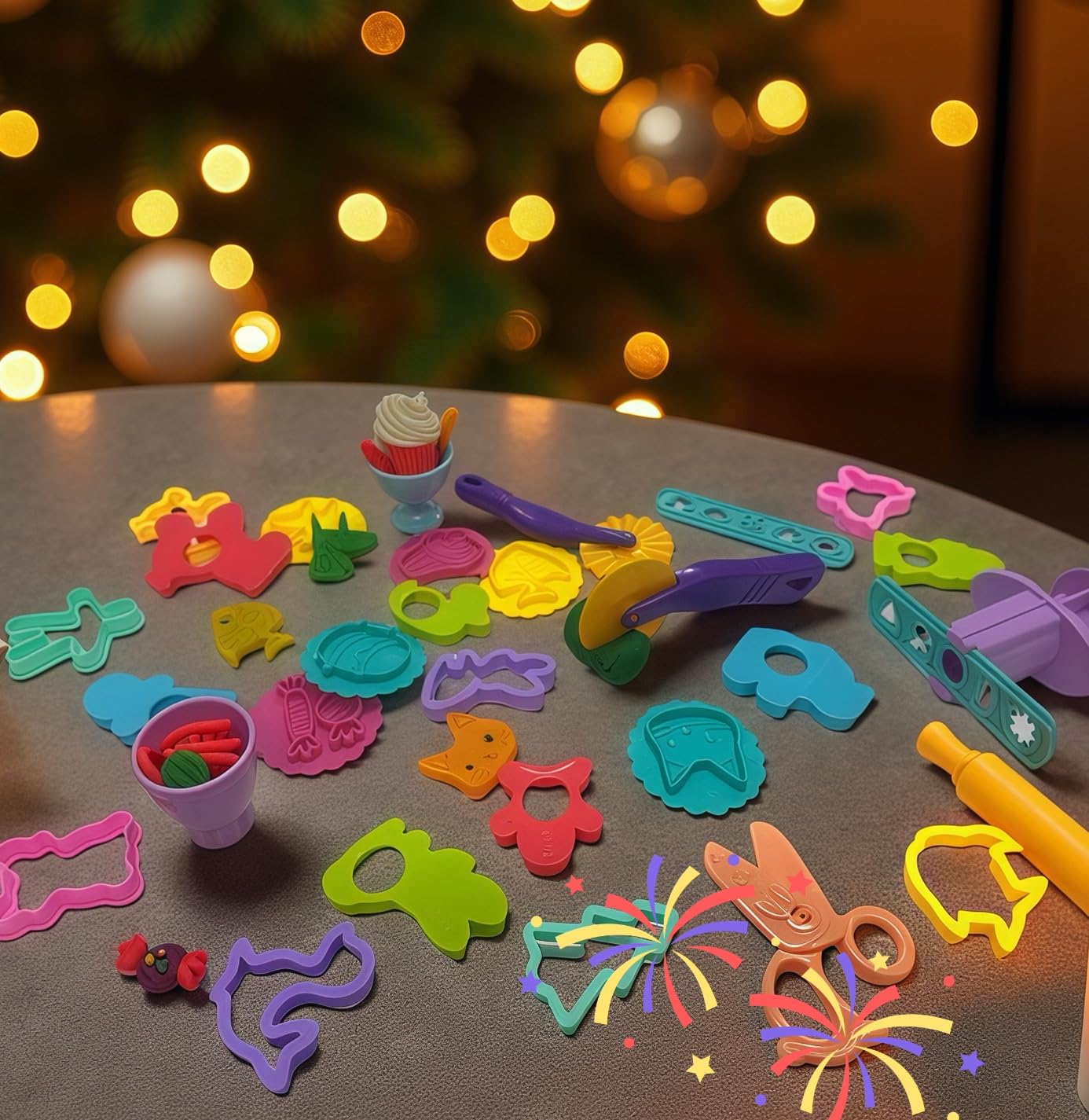 Yunerkita Dough Tool Set – 29 Pcs for Kids Aged 4-8 | Molds, Rollers, Cutters, Storage Box
