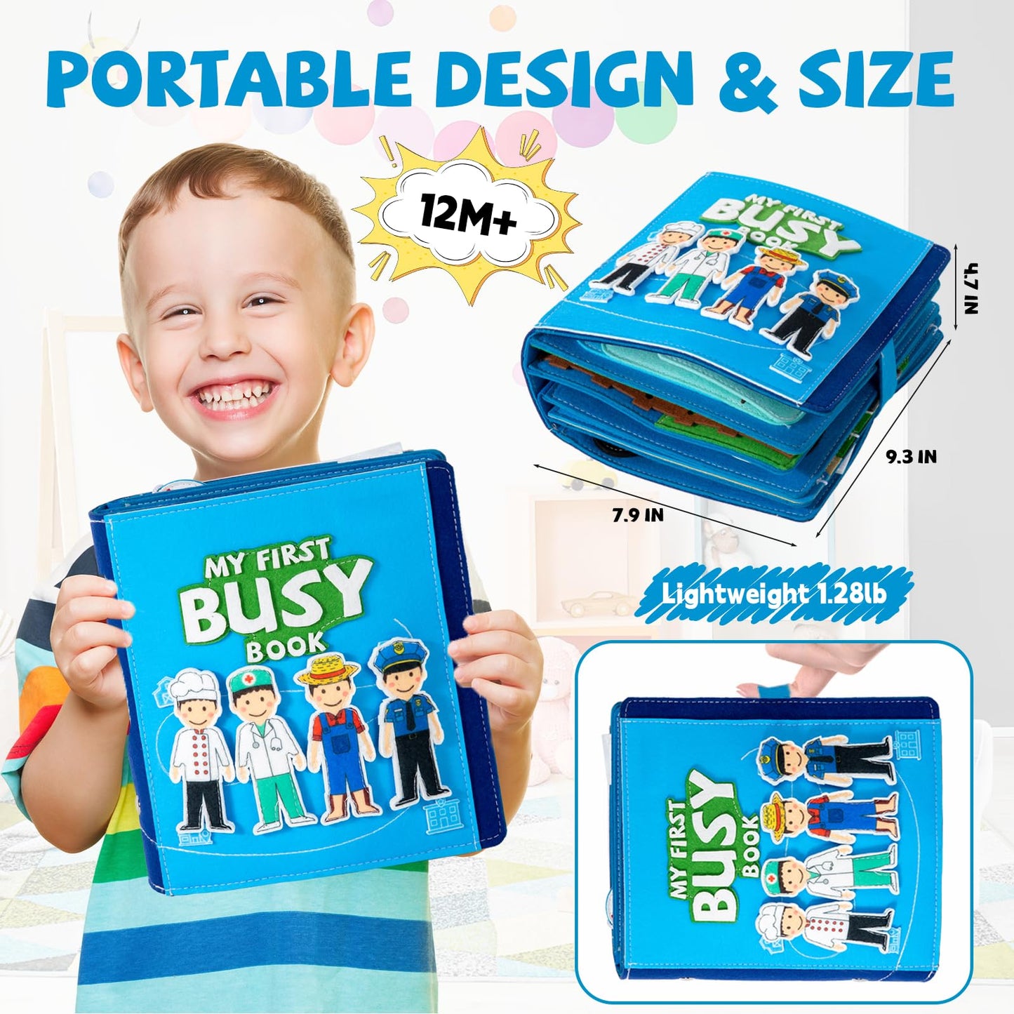 My First Montessori Busy Book for Toddlers 3-5 — Life Skills & Early Learning by YunHe XinQiao Toys Factory