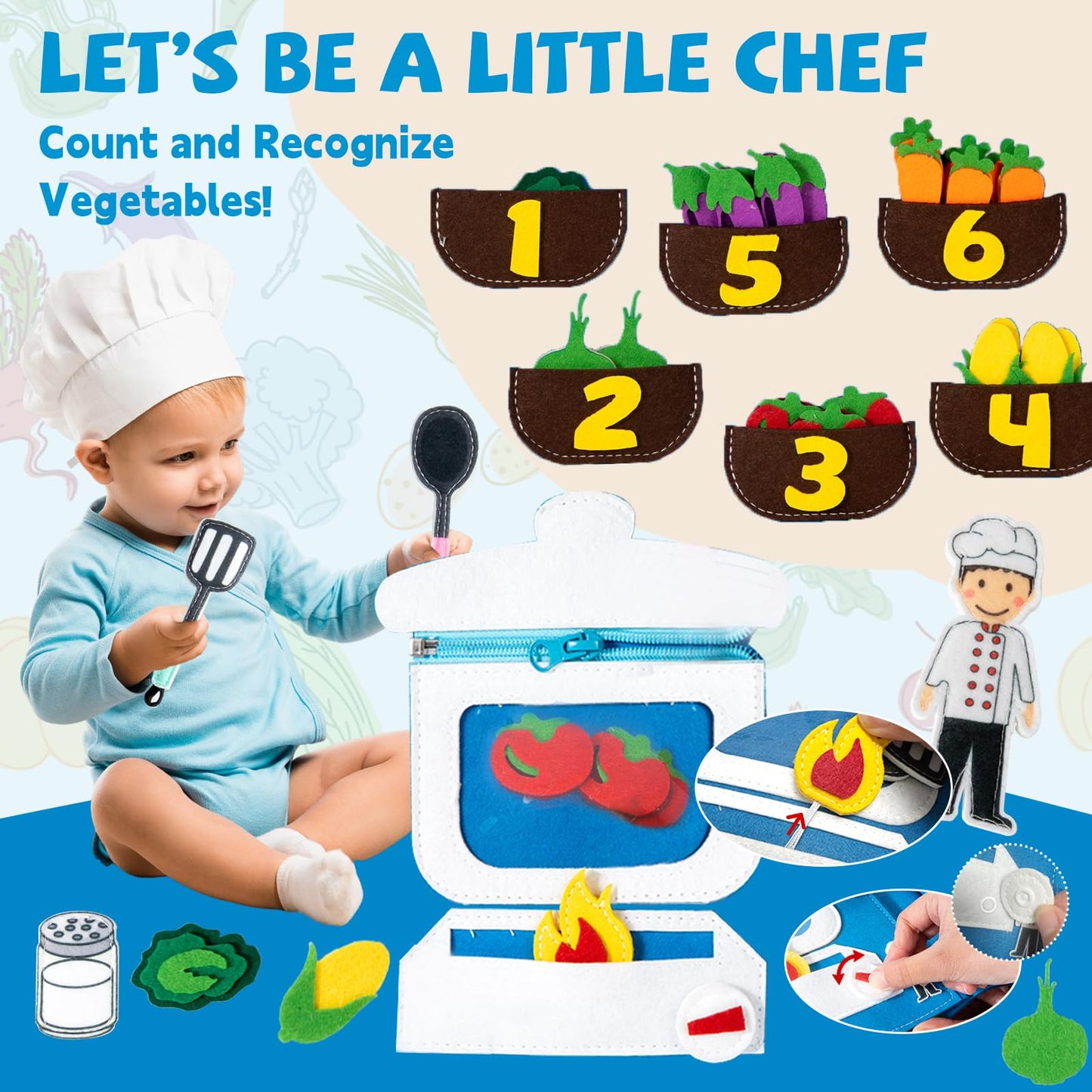 My First Montessori Busy Book for Toddlers 3-5 — Life Skills & Early Learning by YunHe XinQiao Toys Factory