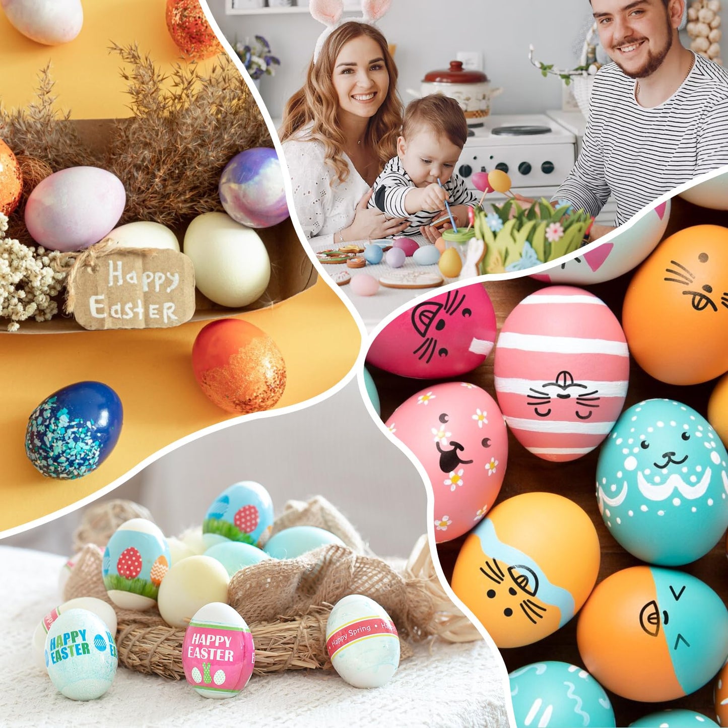 YunKo 6Pcs Brown Wooden Fake Eggs – Nest Eggs for Decor & Chicken Coops