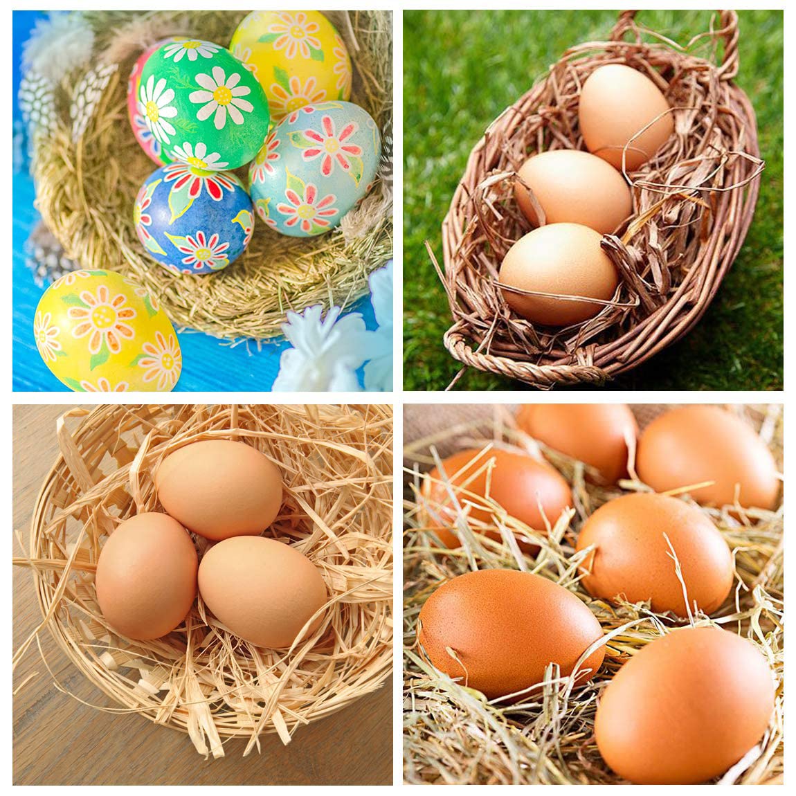 YunKo 6Pcs Brown Wooden Fake Eggs – Nest Eggs for Decor & Chicken Coops