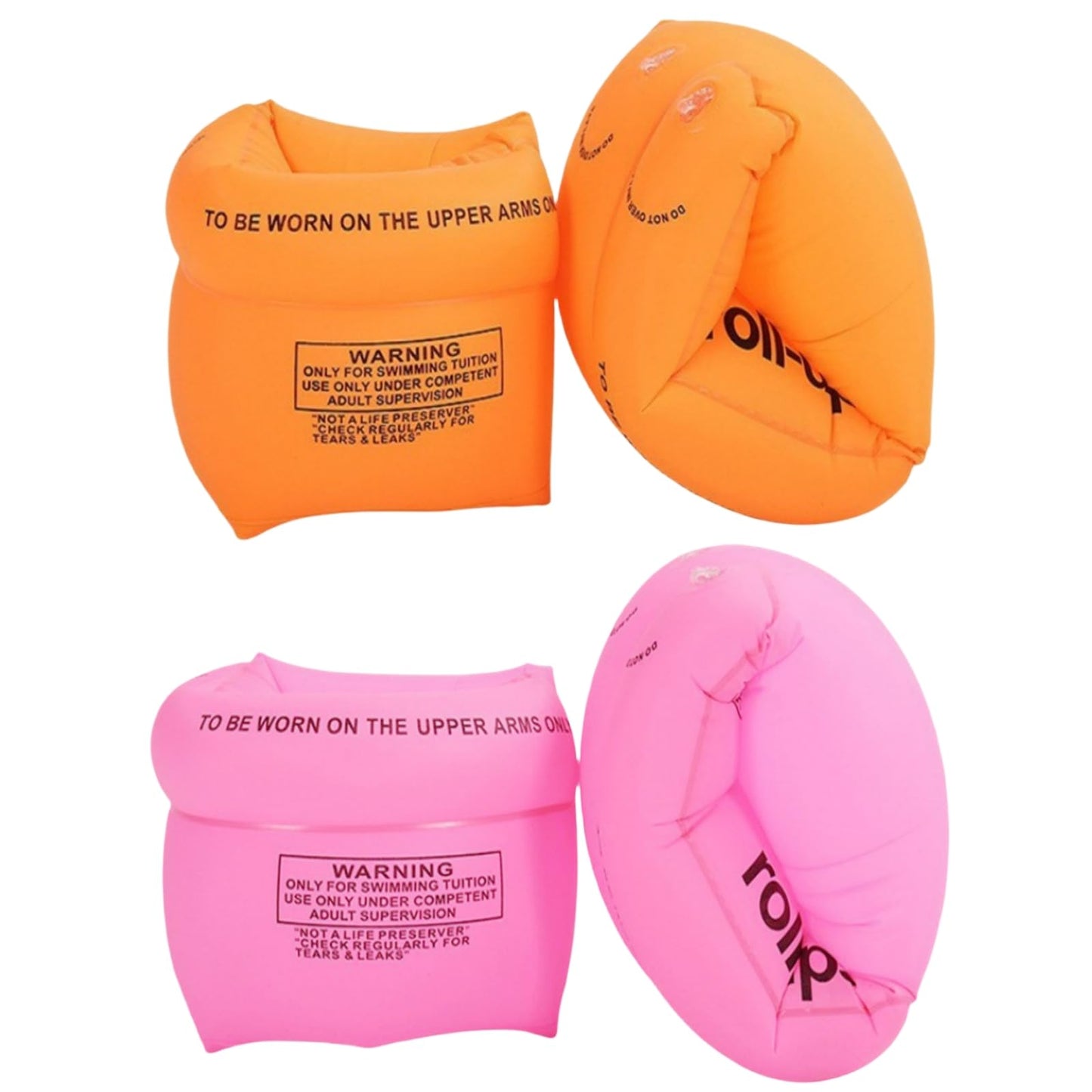 YUNLOVXEE Arm Floaties 2-4 Pack for Kids & Adults – Pool Floats Orange Pink