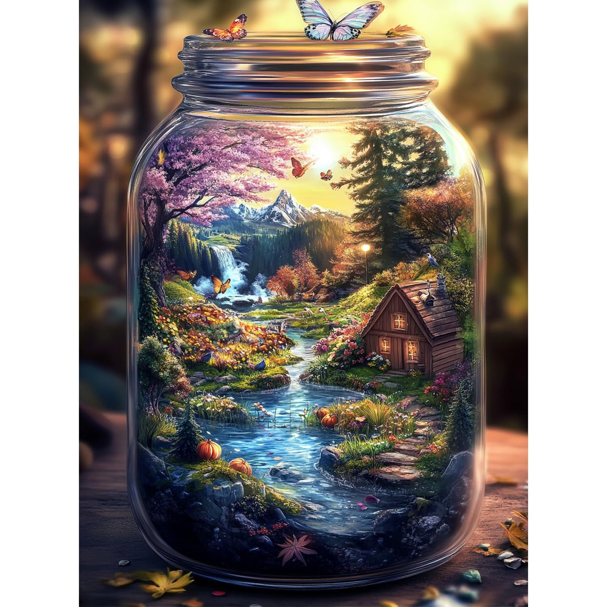 Yunlus World in a Bottle Nature's Dream 1000-Piece Puzzle – 28 x 20 in – Adults