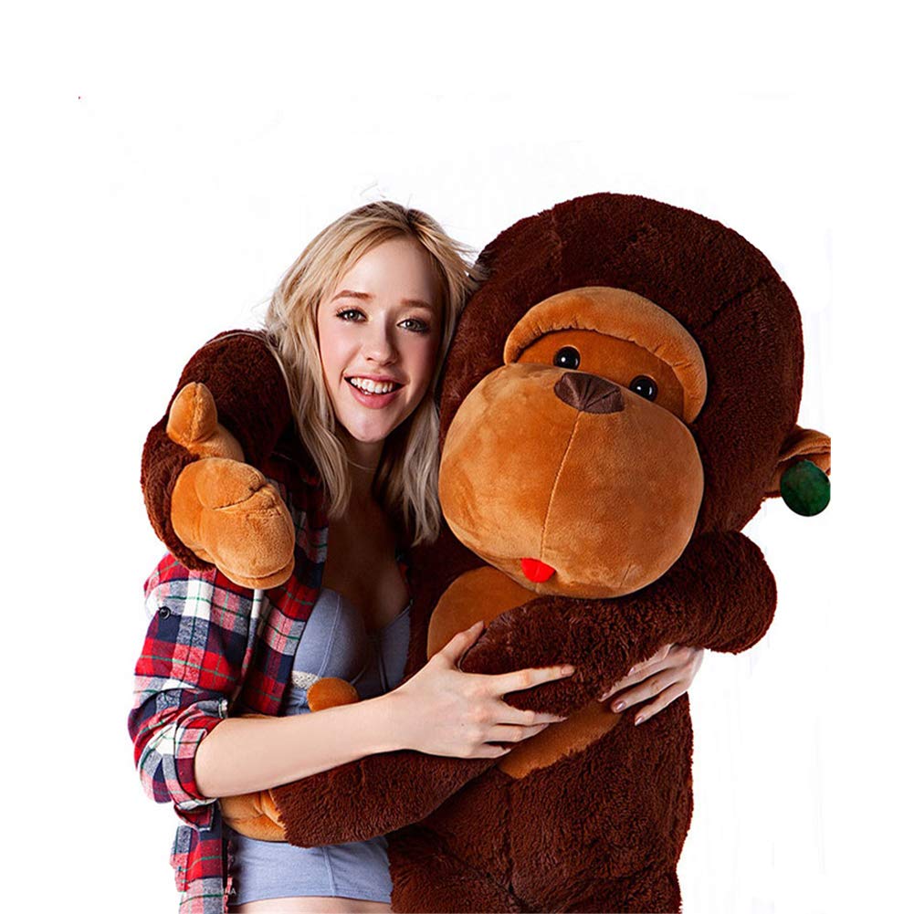YunNasi Large Stuffed Monkey — 31.5-Inch Giant Plush Toy for Kids and Girlfriends