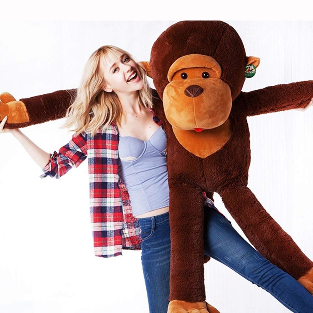 YunNasi Large Stuffed Monkey — 31.5-Inch Giant Plush Toy for Kids and Girlfriends
