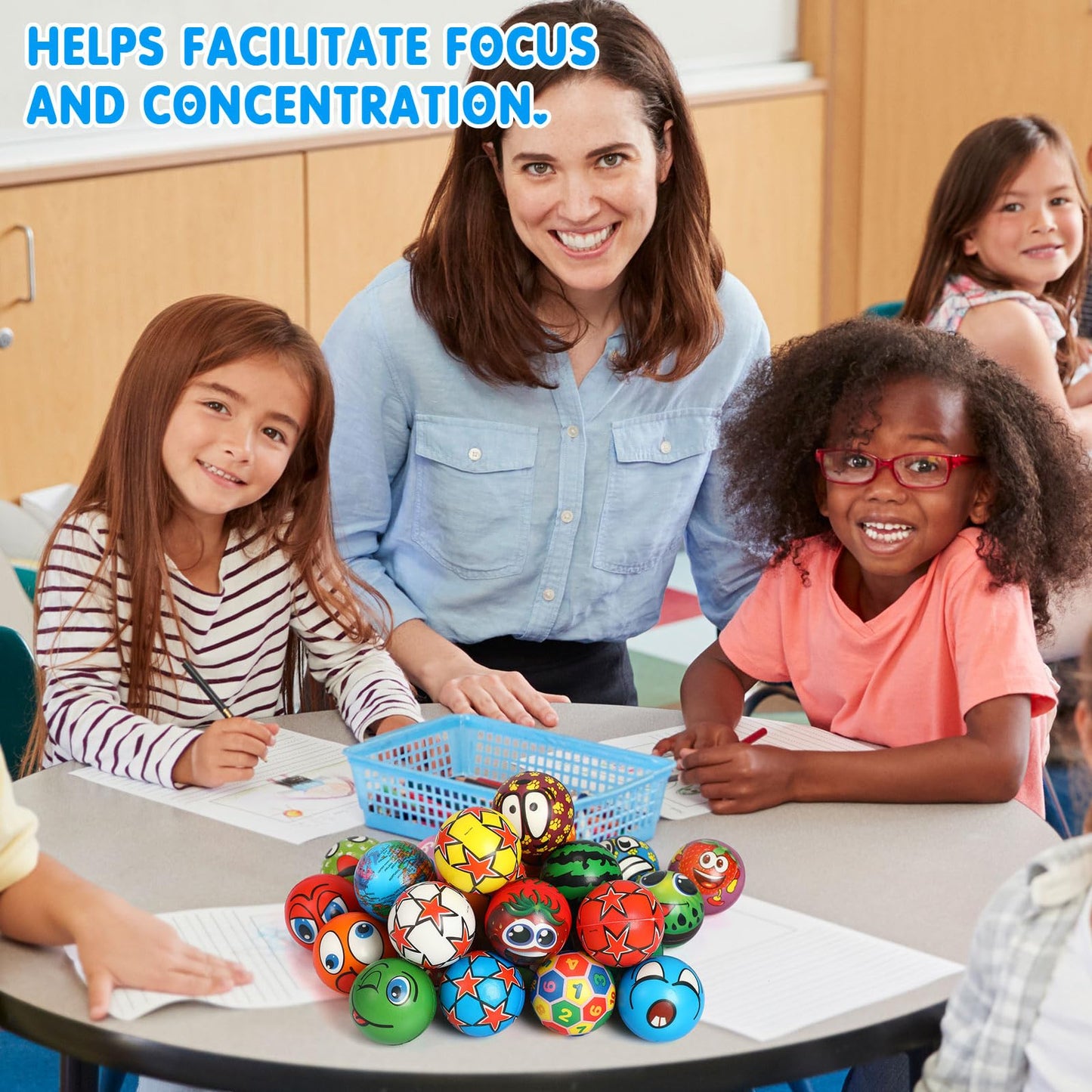 Yunsailing 108 Pcs Mini Stress Balls Bulk – 2.4-Inch Foam Fidget Toys for Classrooms, Parties & Home