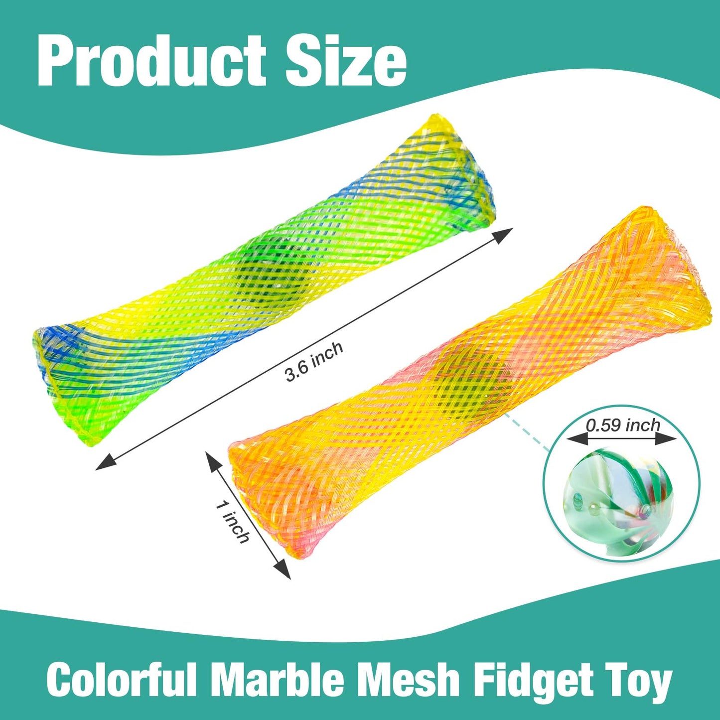 YUQILIN Marble Mesh Fidget Toys – 120pc Bulk Set for Focus and Stress Relief