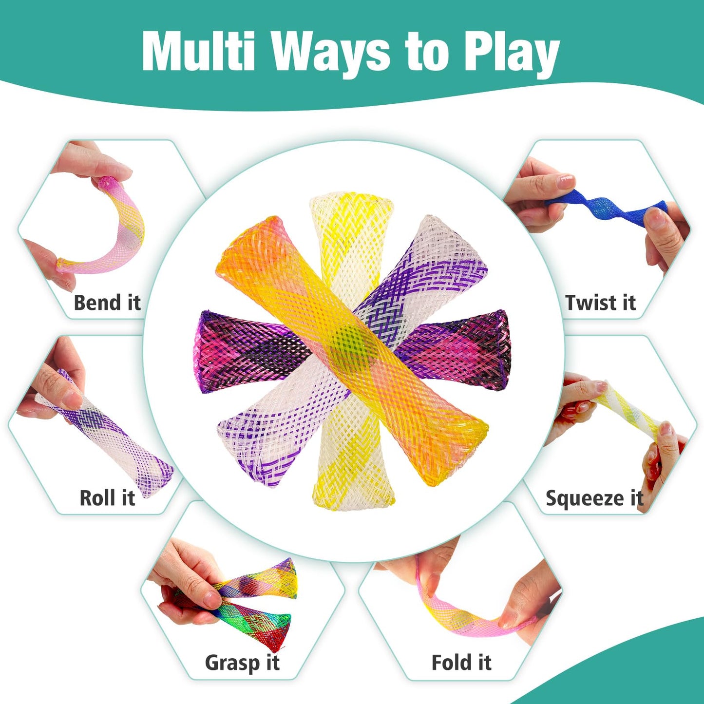 YUQILIN Marble Mesh Fidget Toys – 120pc Bulk Set for Focus and Stress Relief