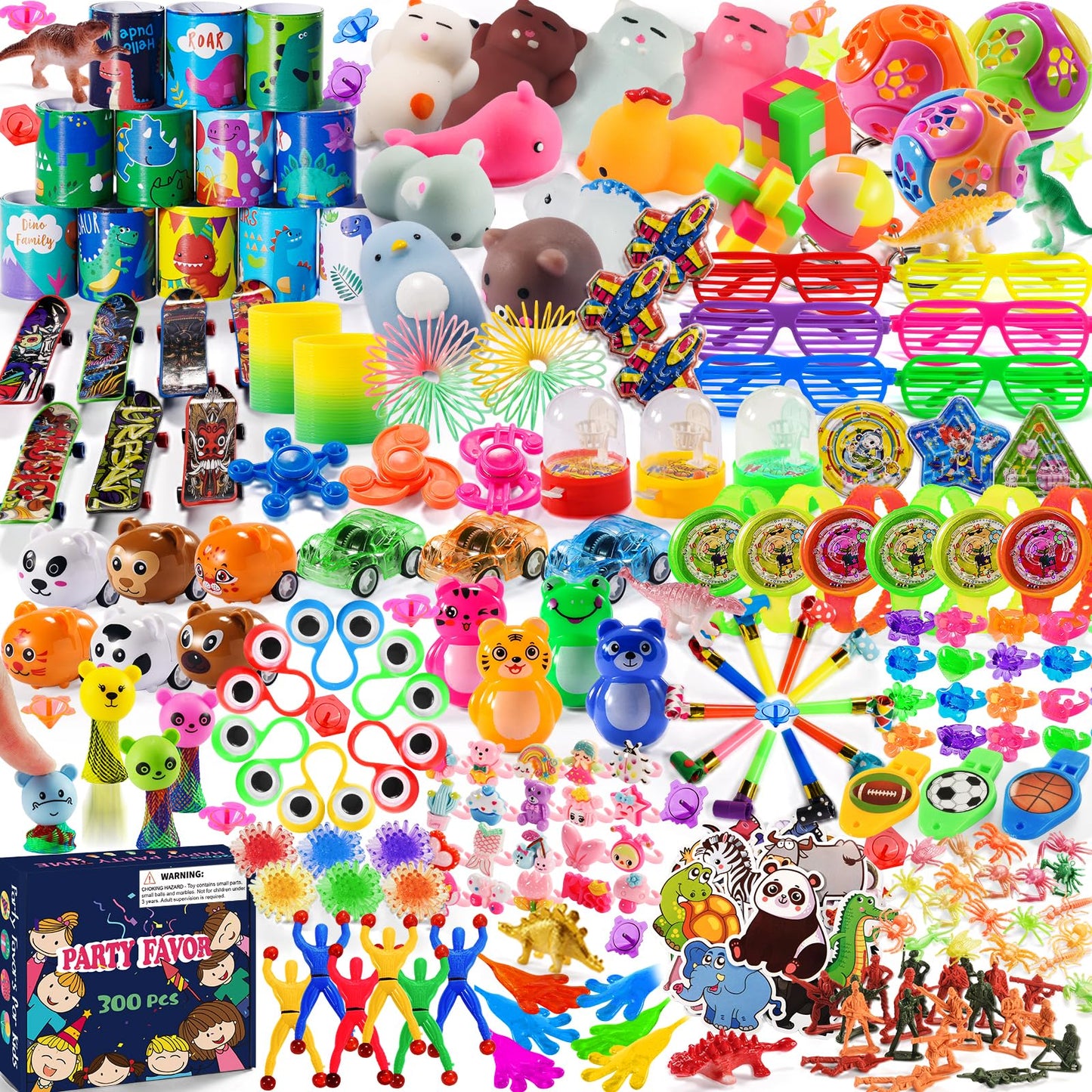 Yutin 300 PCS Party Favor Toys Bulk – Kids Goodie Bags, Classroom Rewards & Prizes