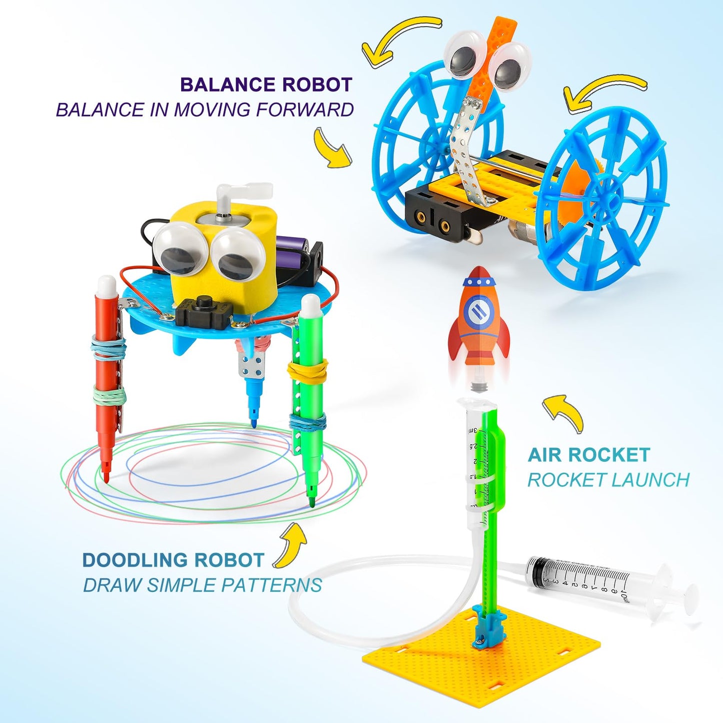 Yutin STEM Robotics Kits for Kids 8-12 | 6-Kit Robot Building Set