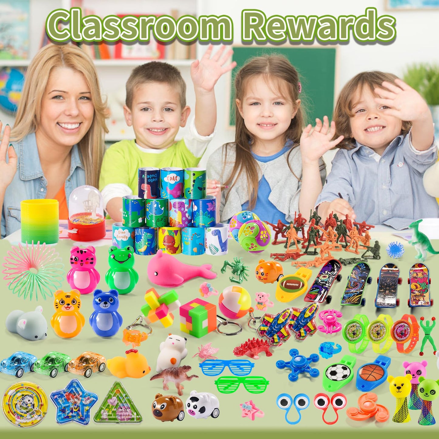 Yutin 300 PCS Party Favor Toys Bulk – Kids Goodie Bags, Classroom Rewards & Prizes