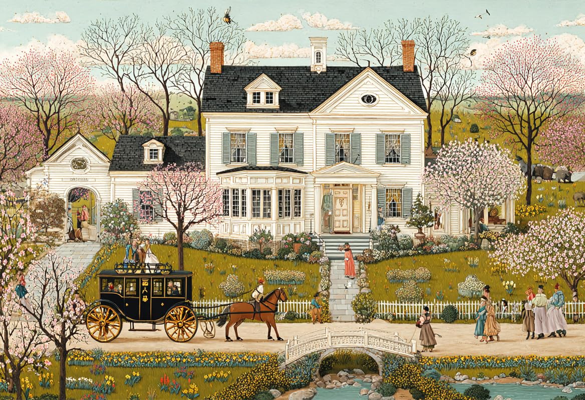 Yuwvewv 1000-Piece Jane Austen Spring Manor Puzzle – Mindful Relaxation, Home Décor & Gift