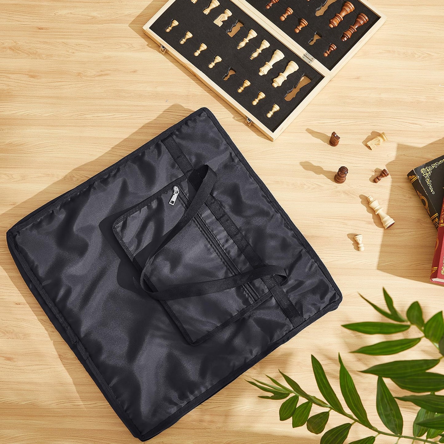 Yuxung Inch Chess Bag 20x20 – Durable Nylon-Fiber Board Carrier with Zippered Pocket