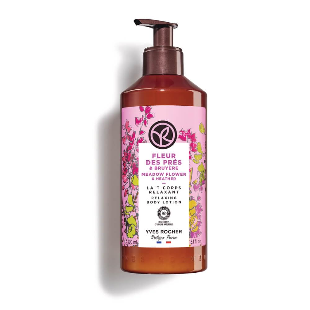 Yves Rocher Relaxing Meadow Flowers Body Milk Lotion – 390 ml | Nourishing Moisture & Delicate Floral Scent