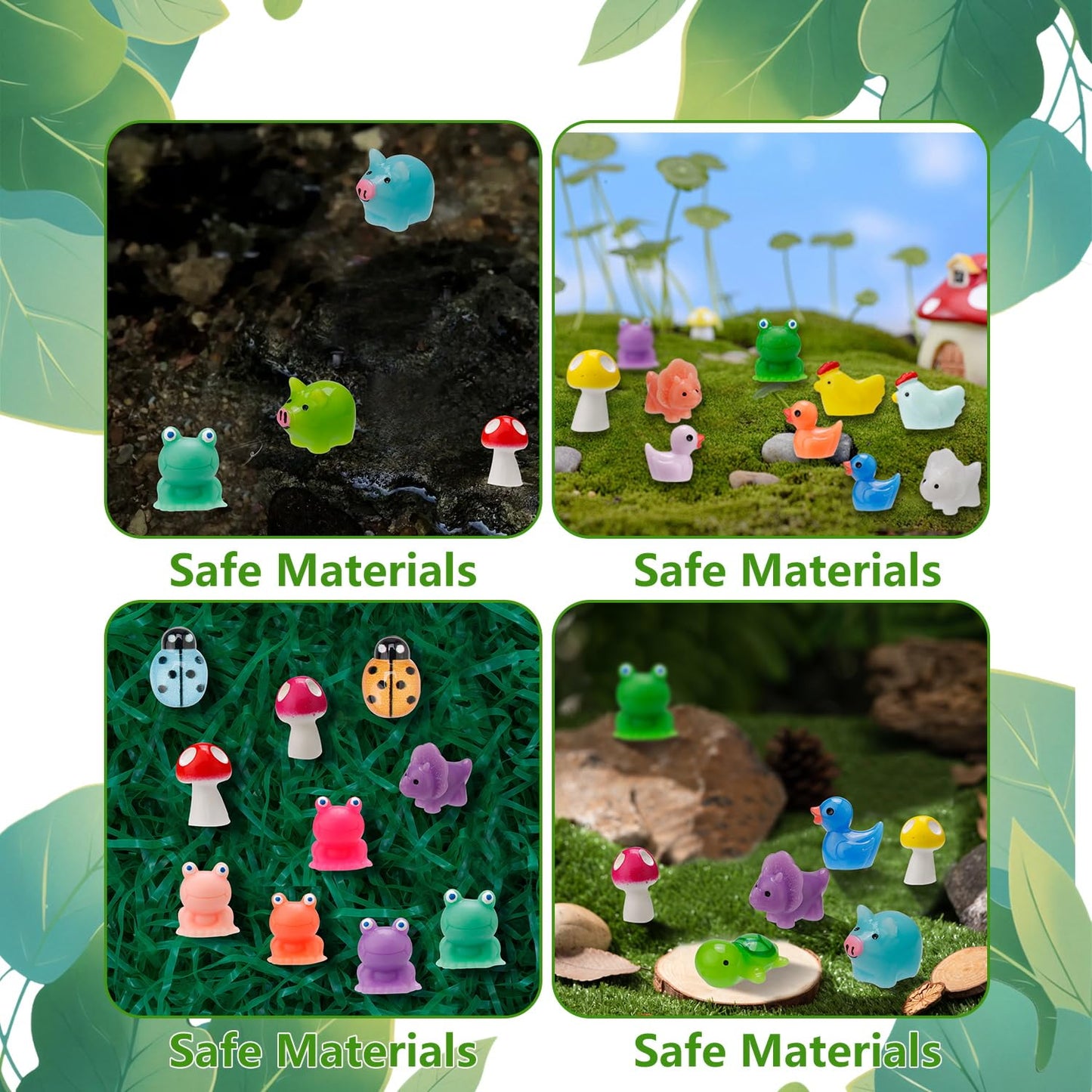 Ywevyezc 420 Pcs Mini Resin Animals - 12 Styles for Fairy Garden & Dollhouse Decor