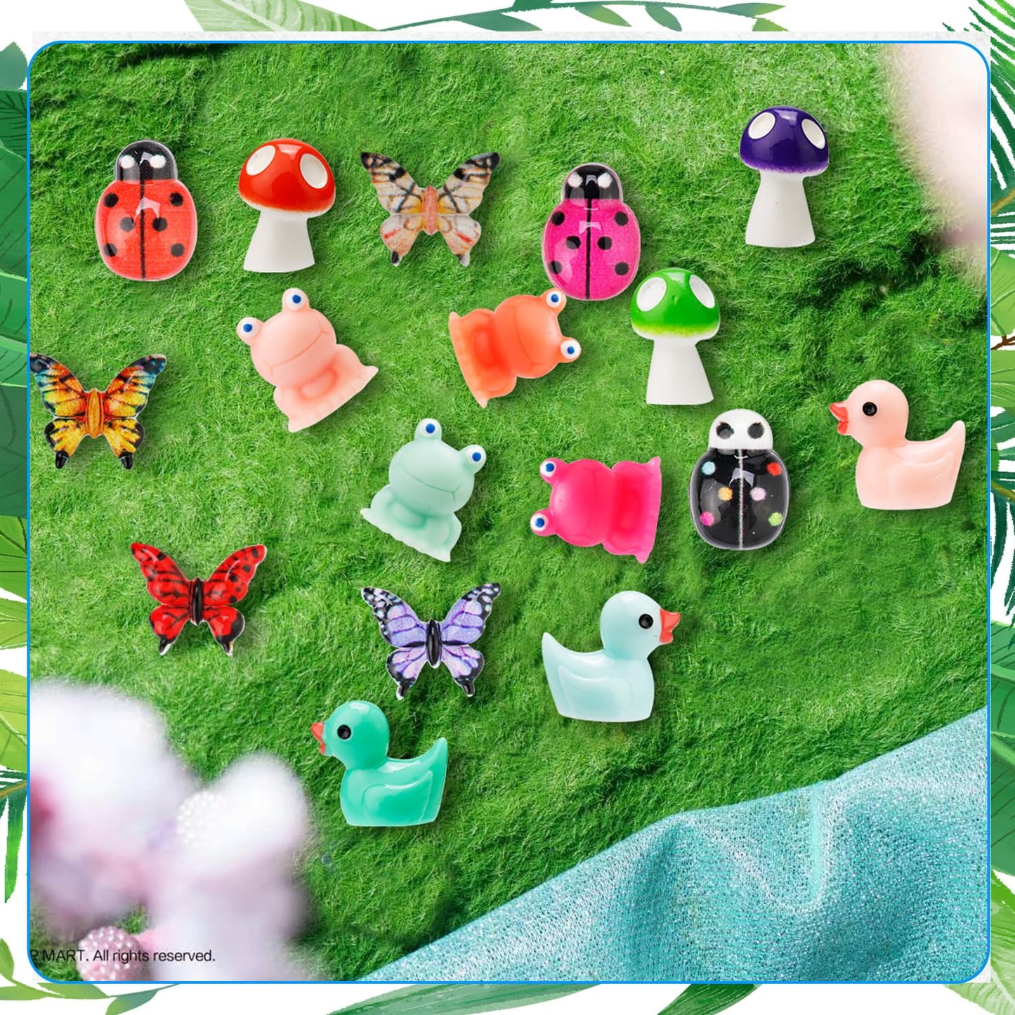 Ywevyezc 420 Pcs Mini Resin Animals - 12 Styles for Fairy Garden & Dollhouse Decor