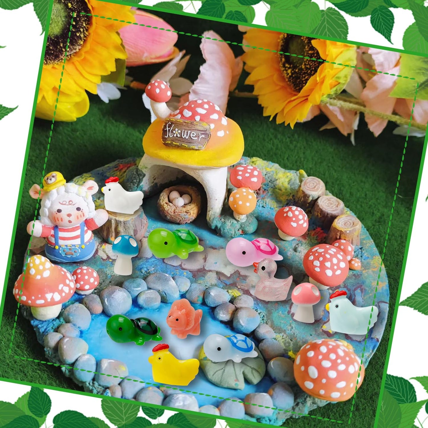 Ywevyezc 420 Pcs Mini Resin Animals - 12 Styles for Fairy Garden & Dollhouse Decor