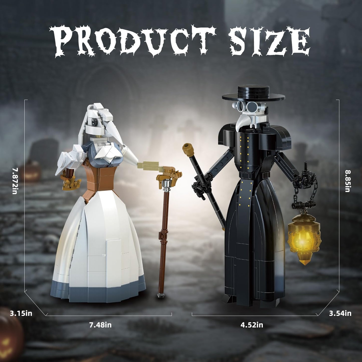 YXMUGXY Plague Doctor Building Blocks Set – Medieval Themed 500-Piece Kit