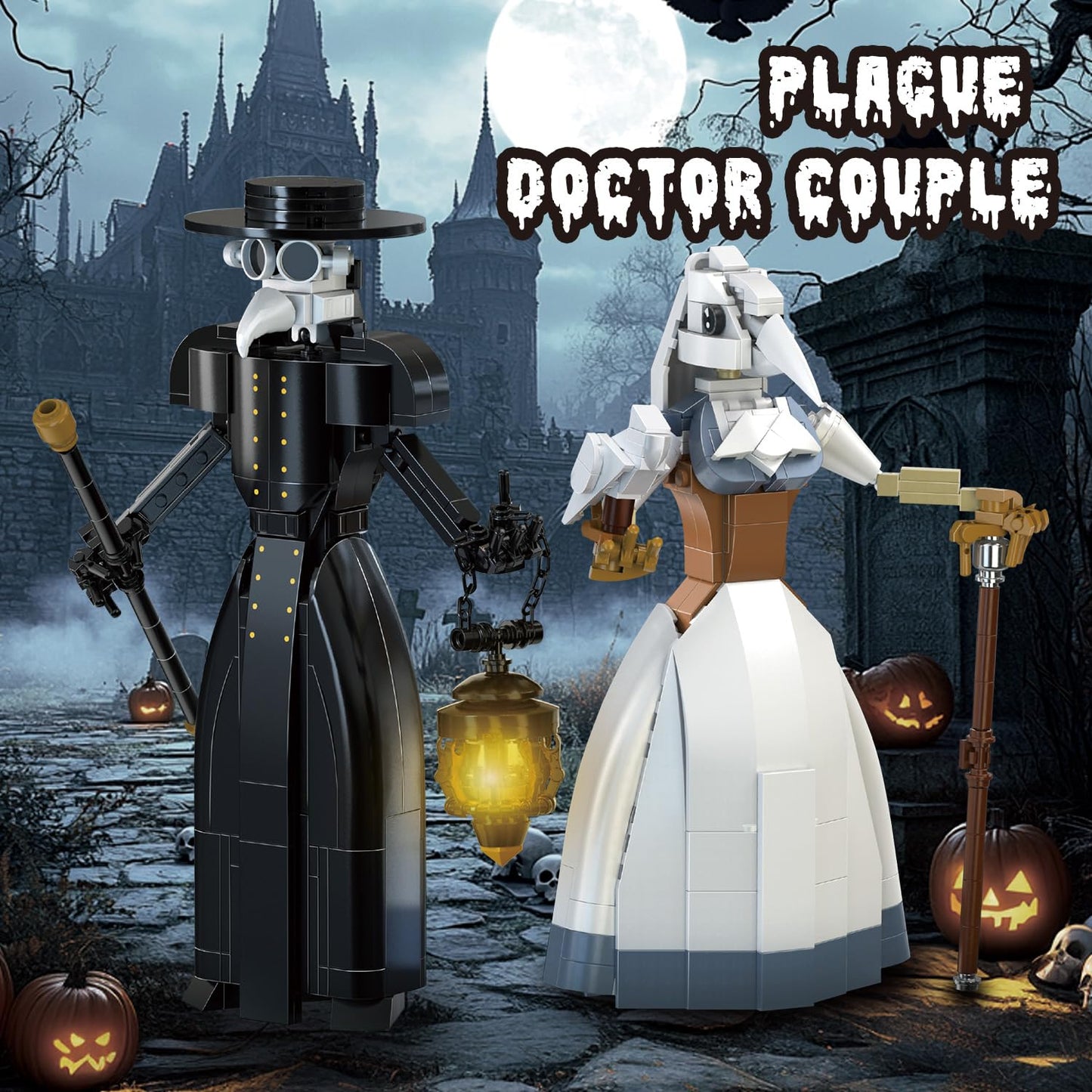 YXMUGXY Plague Doctor Building Blocks Set – Medieval Themed 500-Piece Kit