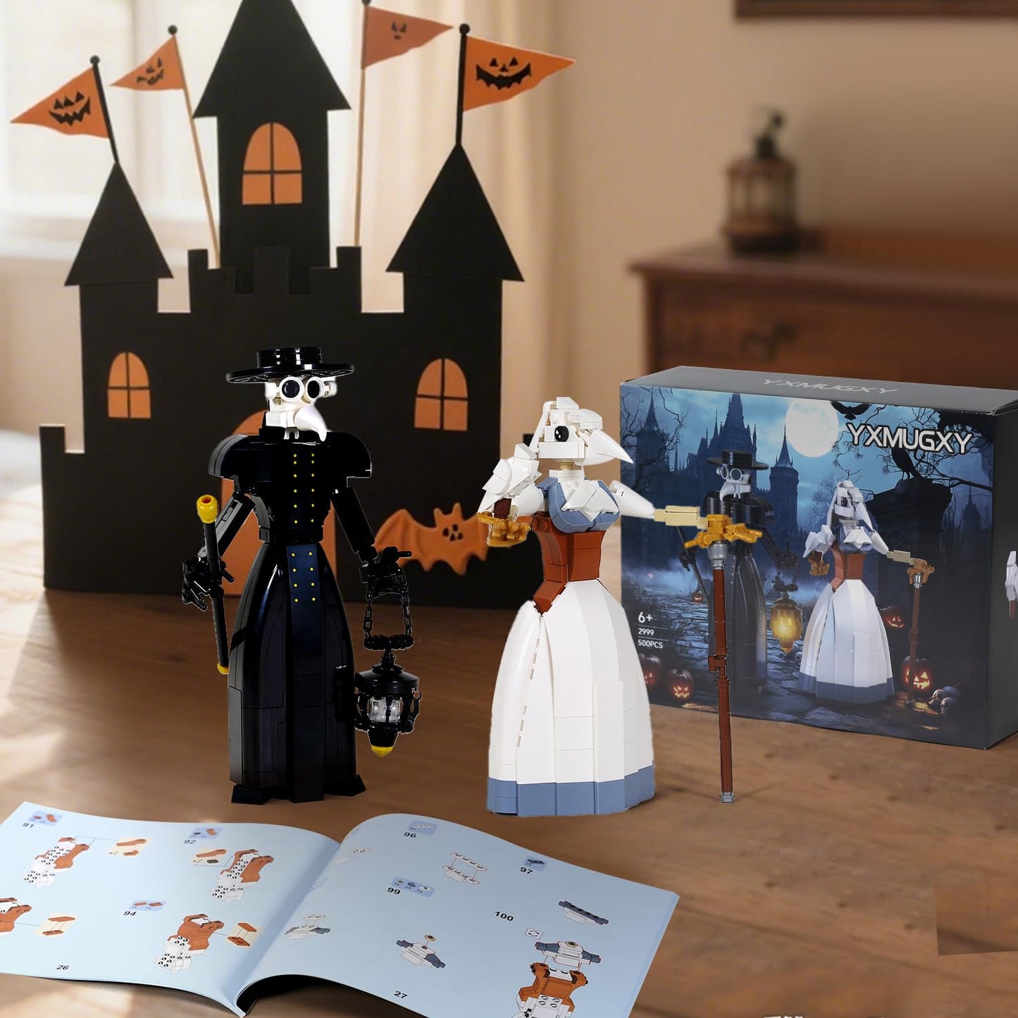 YXMUGXY Plague Doctor Building Blocks Set – Medieval Themed 500-Piece Kit