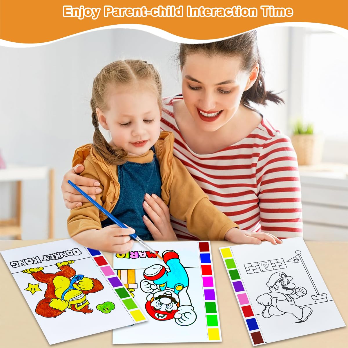 YXOTJHS Watercolor Coloring Book – Mess-Free Paint with Water Set for Kids 4-8 | Travel & Gift