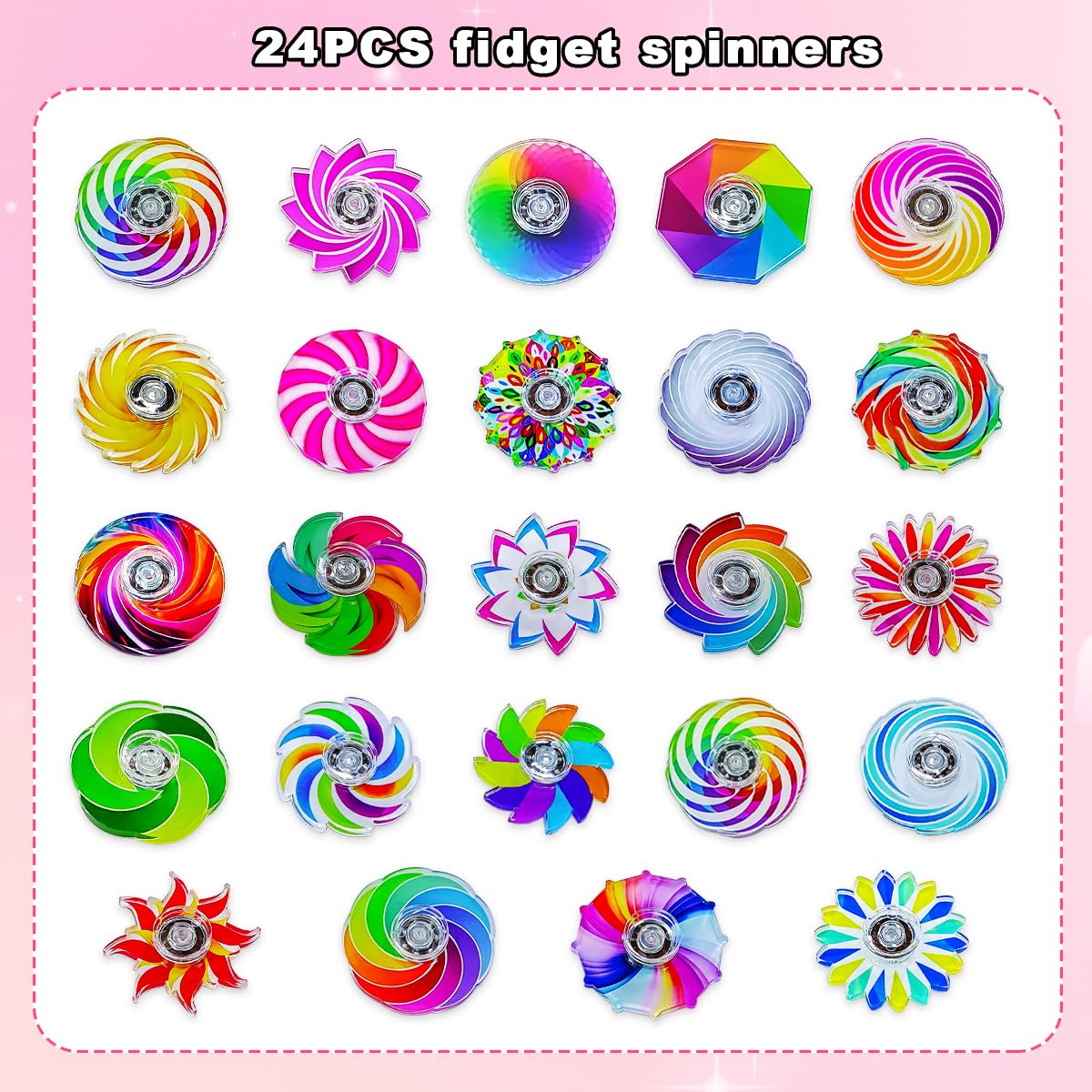 YXOTJHS 24-Pack Valentines Day Fidget Spinner Cards for Kids - Classroom Exchange