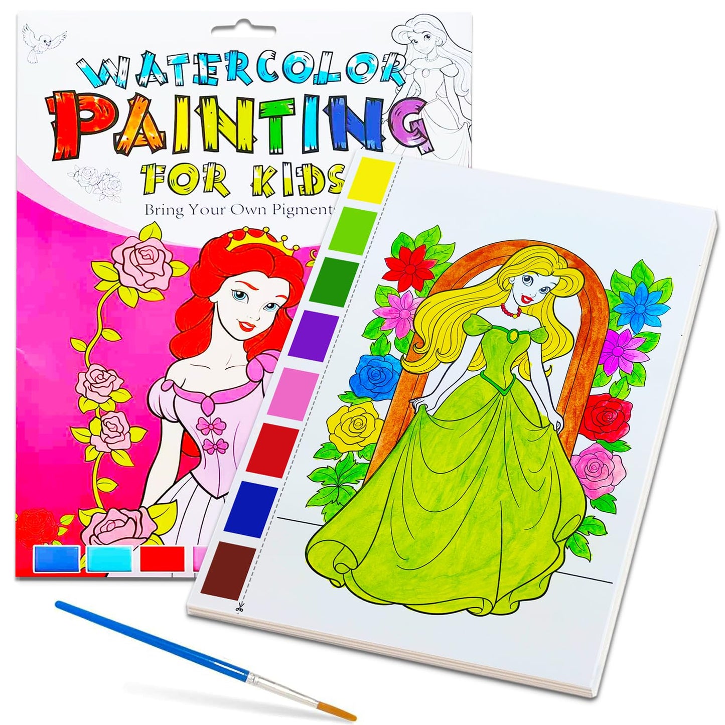 YXOTJHS Watercolor Coloring Book — Mess-Free Paint with Water for Kids 4–8