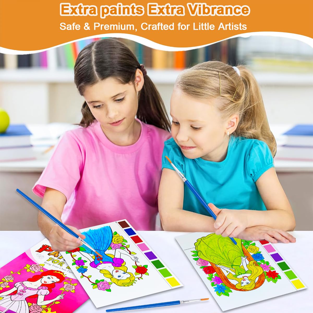 YXOTJHS Watercolor Coloring Book — Mess-Free Paint with Water for Kids 4–8