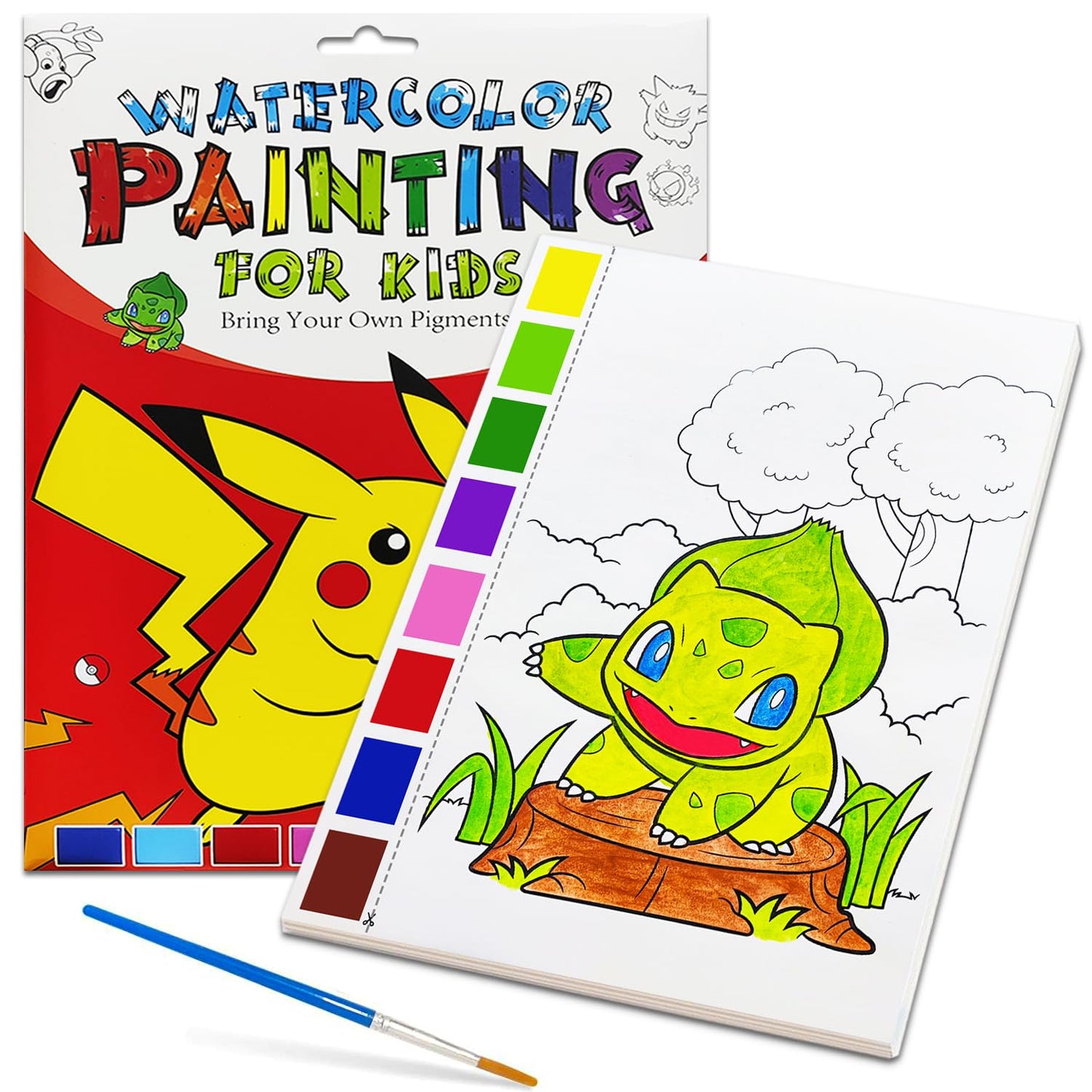 YXOTJHS Watercolor Coloring Book — Mess-Free Paint with Water for Kids 4-8 | Travel & Gifts