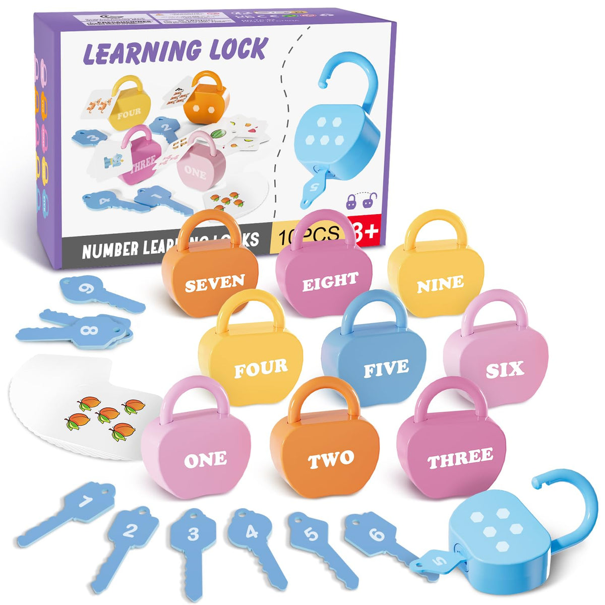 YYDeek Locks & Key Toddler Toys — Montessori Counting & Cause & Effect (Ages 3-5)