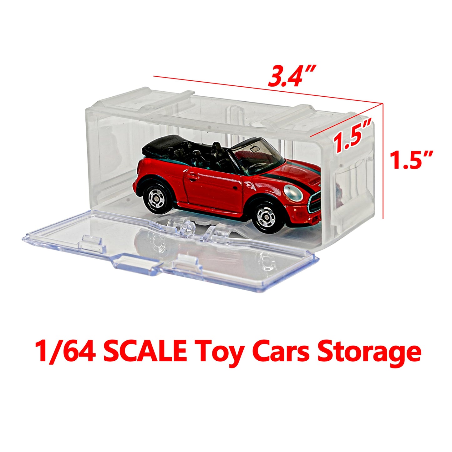 YYDS Toys Organizer Case for 1/64 Cars – Interlocking Display, Holds 10–40 Cars (White)
