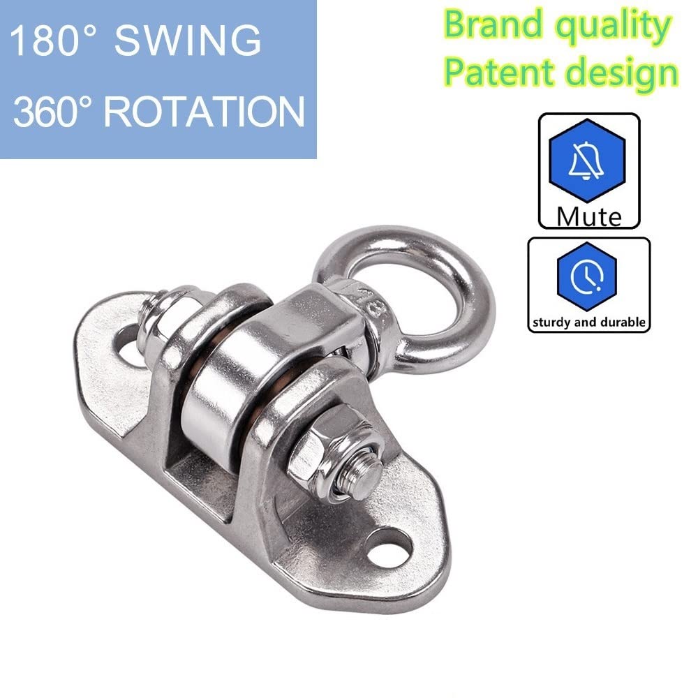 Yyiwhmy Stainless Steel Swing Hanger 180°+360° Ceiling Mount – Heavy Duty, 1200 lb Capacity