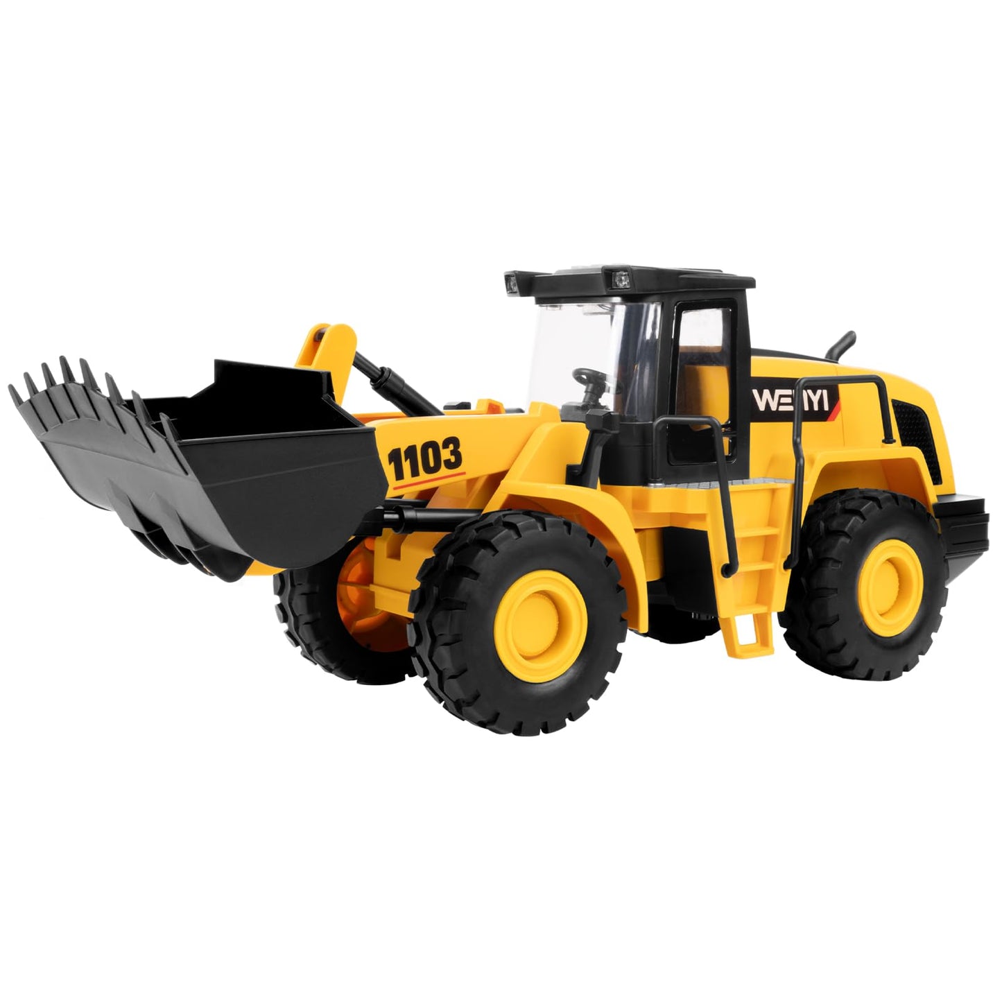 YySiRui Bulldozer Toy 16-Inch Front Loader – Lights, Sounds, Real Moving Arm & Bucket
