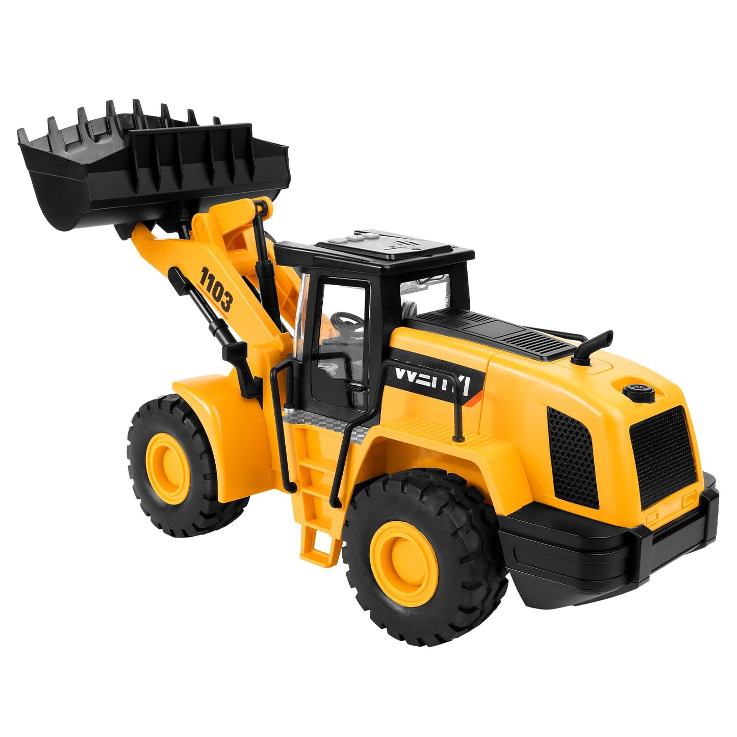 YySiRui Bulldozer Toy 16-Inch Front Loader – Lights, Sounds, Real Moving Arm & Bucket