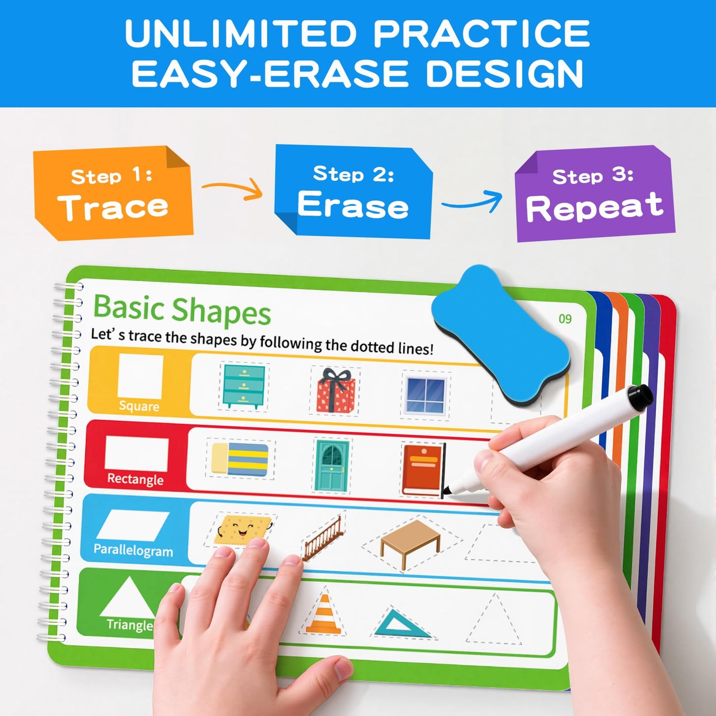 YySiRui Preschool Learning Activities Kit – Tracing Books for Kids 3+